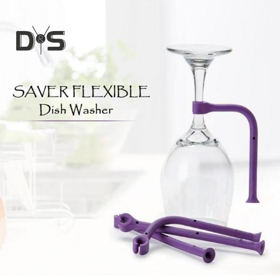 4/8Pcs Dishwasher Wine Glass Protector Tether Silicone Dishwasher Attachment Stemware Saver Flexible Holder Top/Bottom Rack BPA-Free Kitchen Tool