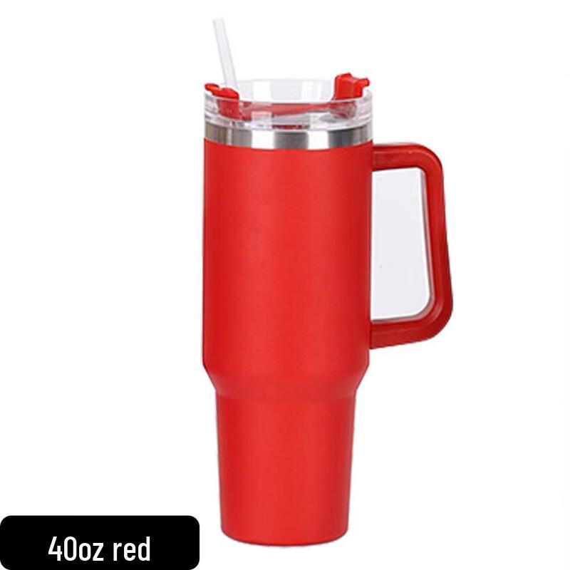 Nufeng 304 Stainless Steel Travel Mug with Straw and Handle