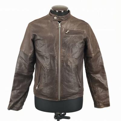 Leather Jacket/Riders Jacket Brown Soft Genuine Leather Sheepskin? Men’s XS/34(USED)