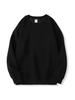 European-American Unisex Pure Cotton Round Neck Sweatshirt - Casual Solid Color, Fall/Winter Long Sleeve Fashion Style