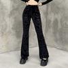 European and American Dark Style Straight-leg Pants Micro-flare Pants Slimming Legs High Waist Versatile Casual Trousers