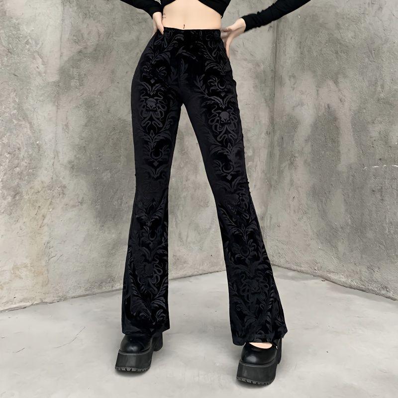 European and American Dark Style Straight-leg Pants Micro-flare Pants Slimming Legs High Waist Versatile Casual Trousers