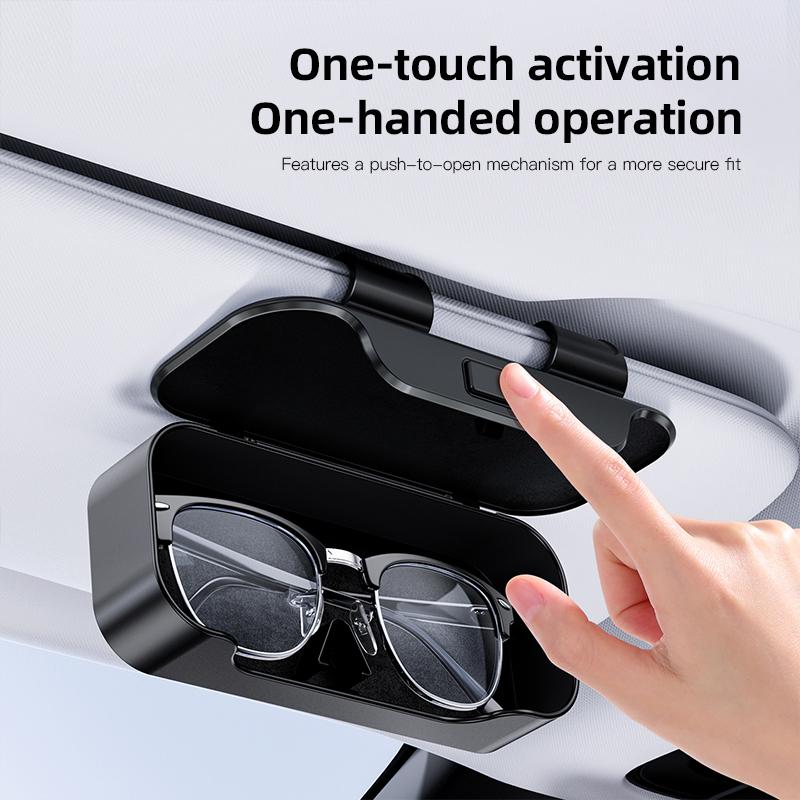 Hijk1 Car Sun Visor Glasses Case Sunglasses Holder For VW Golf Amarok T5 Phaeton GTI Teramont Tiguan Car Interior Accessories Keychain