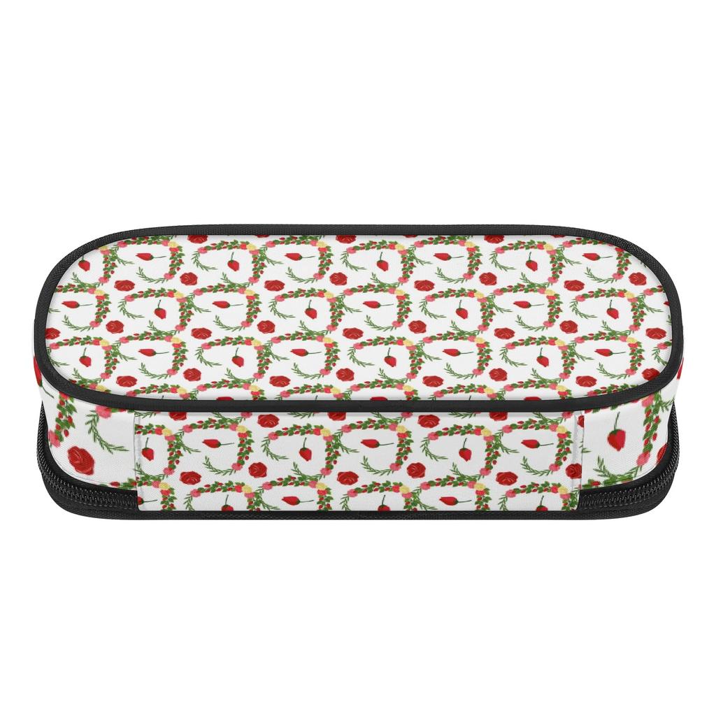 Pencil Bag Structured Wear Resistant Polyester Easy Open Zipper with Main Compartment Mesh Pocket and Pen Slots for Boys Girls