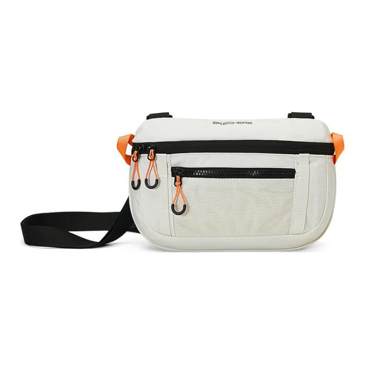 Skechers Zipper Closure Polyester Shoulder Crossbody Bag Unisex bags White L324U015-01NJ White