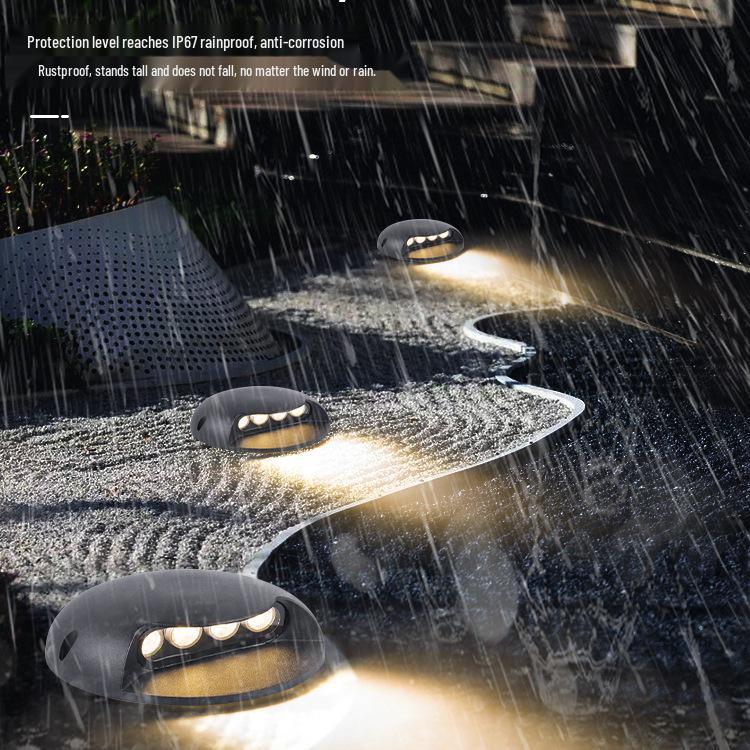 LED Waterproof Outdoor Turtle Back Step Light: In-Ground, Side-Emitting Walkway Illumination