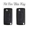 2 3-Tasten Auto Schlüsselhülle Abdeckung Halter Schale für Peugeot 308 207 307 3008 5008 Fob für Citroen C2 C3 C4 C8 Schlüssel Zubehör