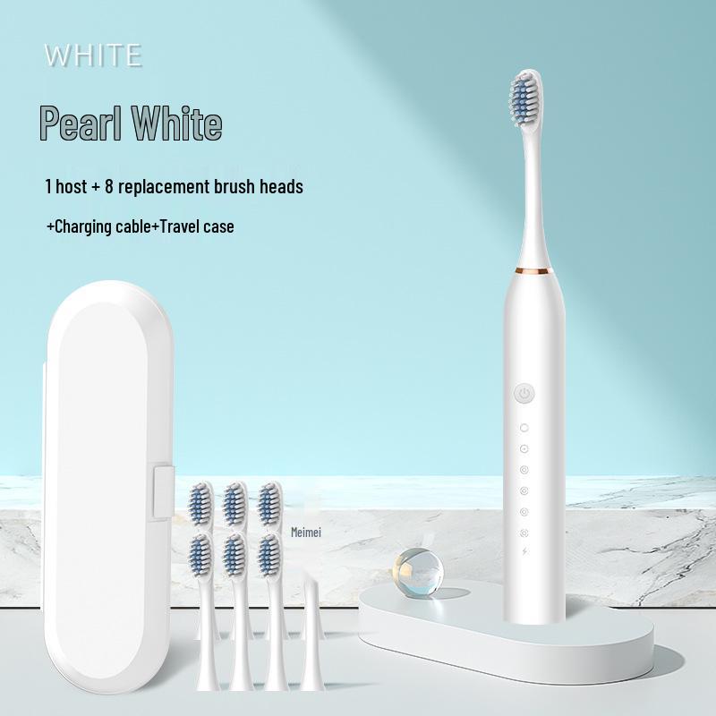 Enhanced Rechargeable Electric Toothbrush: Six-Speed Adult Couple Set with Travel-Friendly Soft Bristle Design
