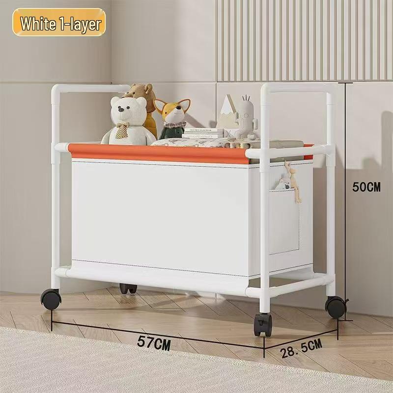 

Movable Wheeled Storage Rack: Small Cart for Living Room & Bedroom Snacks Color Box Packaging