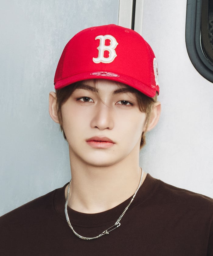 Emelbi Signature Patch Mesh Cap Bos (L.Red)