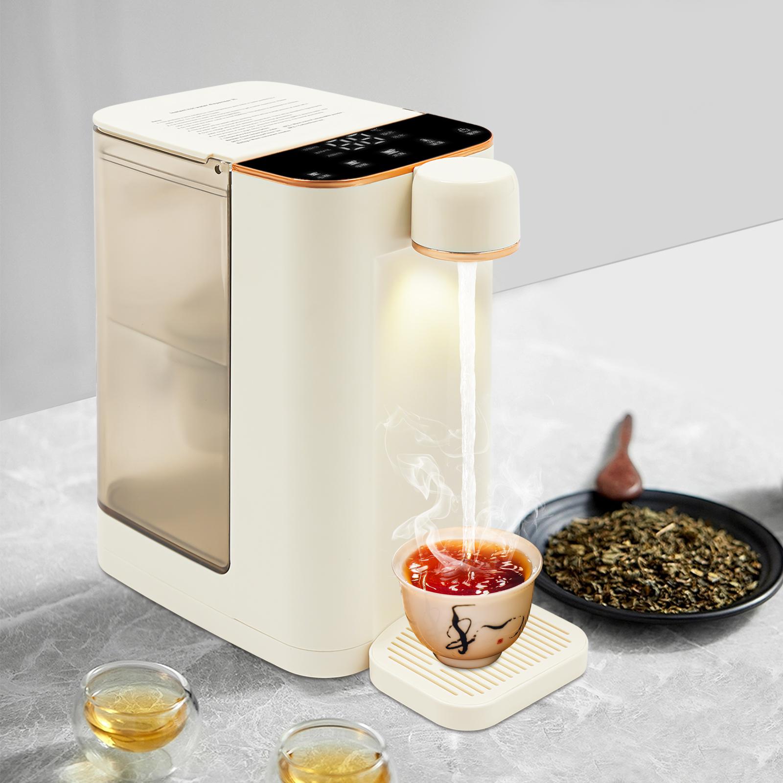 

Электрический ПП Диспенсер для воды, 110 В Молочно-белый Настольный Диспенсер для мгновенной горячей воды Светодиодный дисплей 27*19*26 см для гостиных, школ US