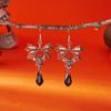 Halloween Bat Crystal Earrings - Gothic Vintage Dangles with Exaggerated European and American Style.