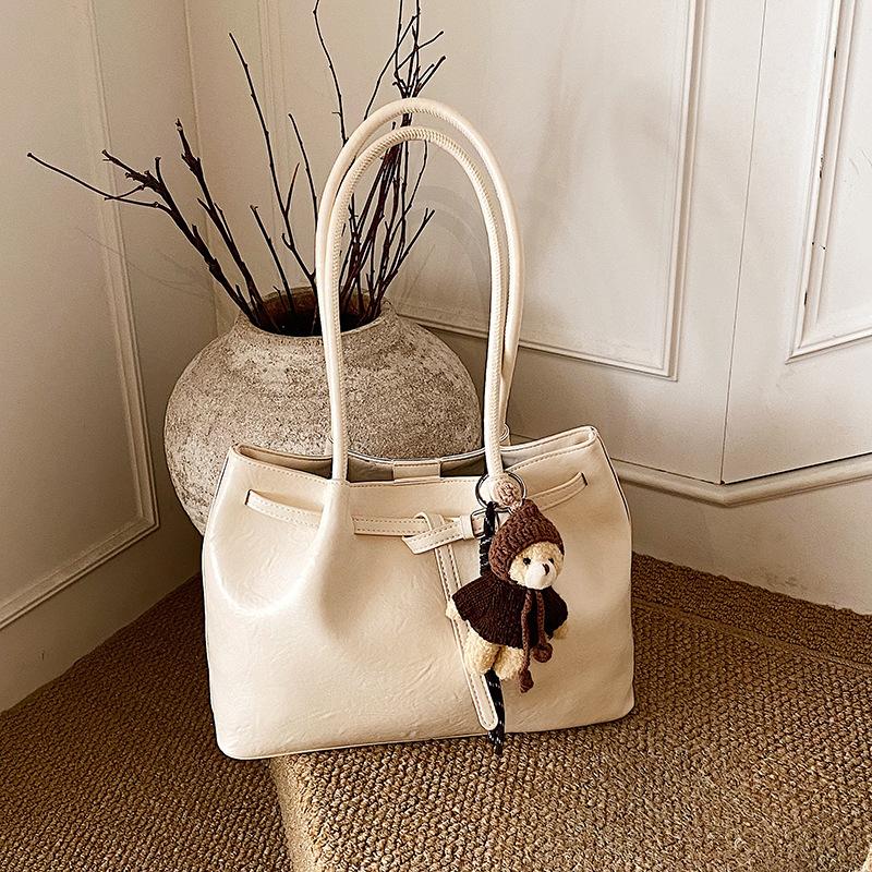 Geantă de mână tip tote - Geantă cu o singură baretă de capacitate mare - Geantă crossbody retro pentru navetă