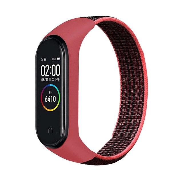 Xiaomi Mi Band 5 4 3 için Değiştirilebilir Bileklik Naylon Kayış Bilek Spor Bilekliği Mi Band 4 5 Miband 4 3 5 Band4 Akıllı Saat Kayışı