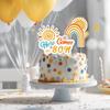 6pcs Here Comes The Sun Cake Topper Yellow Orange Blue Balls Cake Topper Here Comes The Son Baby Shower Boho Cake Decoration