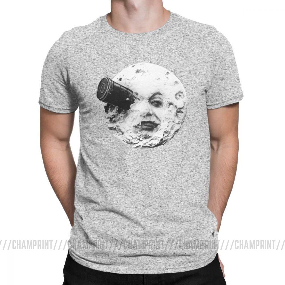 Moon T Shirts For Men Georges Melies Twin Party Tops Short Sleeve Vintage T Shirts