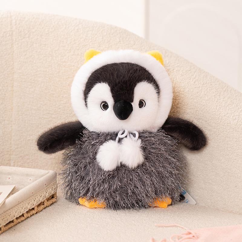 Winter Cute Hooded Penguin Plush Scarf Toy for Girls - Perfect Birthday Gift