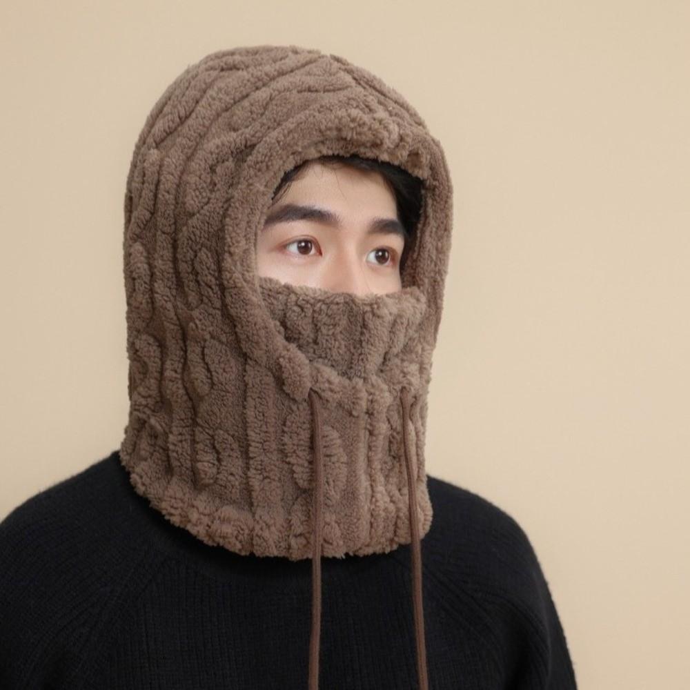 Windproof Scarf Mask Integrated Hat Warm Hooded Hat New Neck Warmer  Autumn and Winter