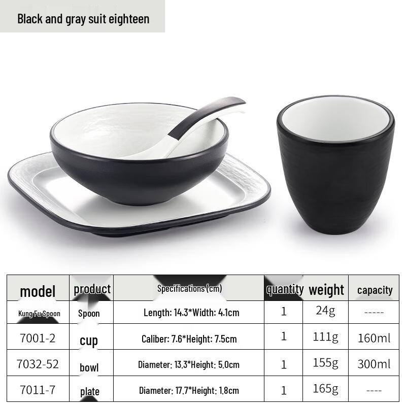 

Retro Bark Pattern Ceramic Tableware Set