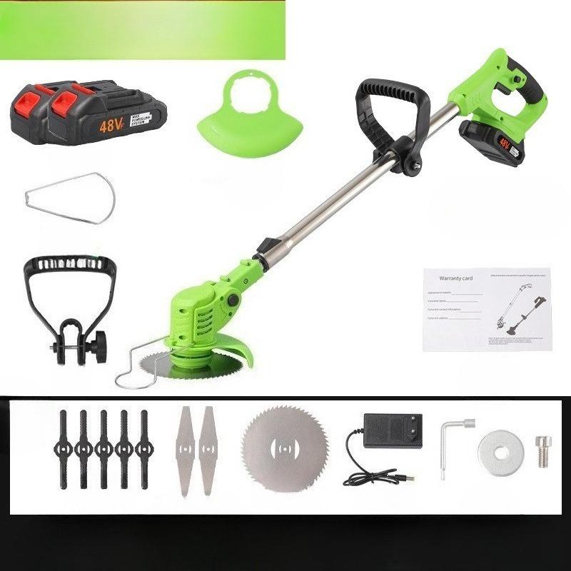 21V Cordless Grass Trimmer Electric 3-in-1 Lightweight with 2x2.0Ah Lithium-ion Batteries Charger Lawn Mower Edger Brush Cutter