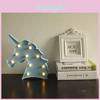 Playful Cute Unicorn Head Led Letter Table Lamp Night Light Ideal For Kids' Rooms