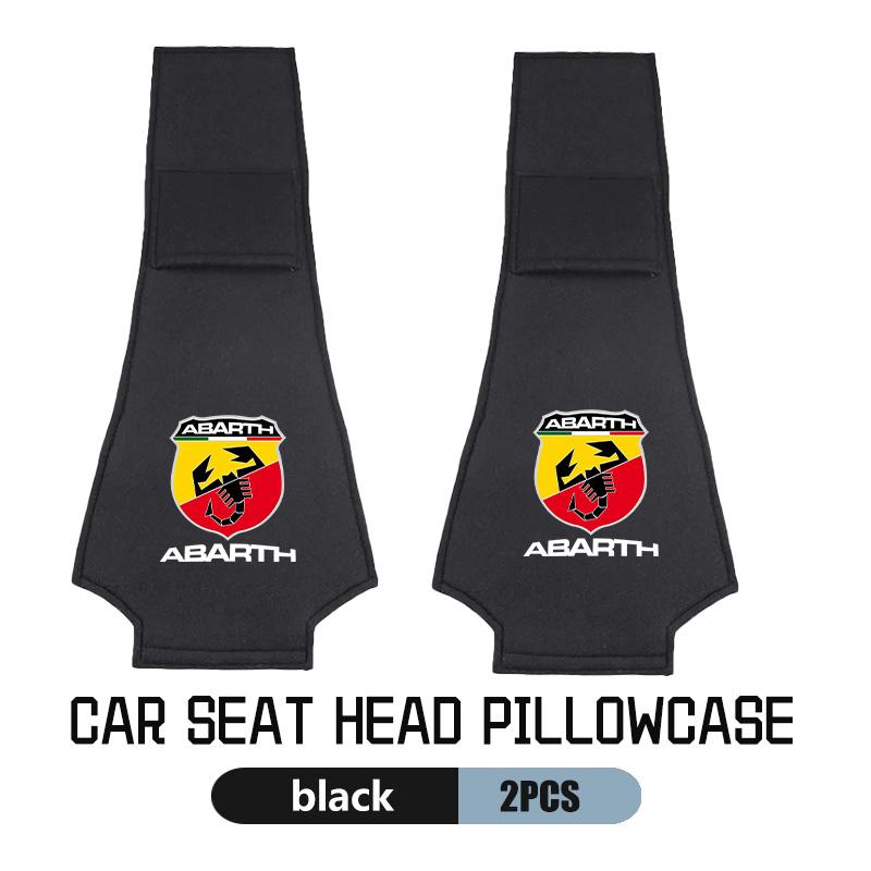 For Abarth Car Styling Headrest Cover Seat Head Neck Pillow Cushion Sleeve FIAT 500 FR Ducato Doblo Freemont Idea Stilo Panda