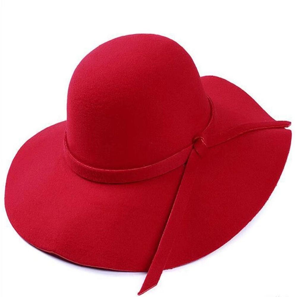 Cappelli a tesa larga stile vintage Cappelli bombati a tesa larga in feltro Cappello a secchiello alla moda Abbigliamento casual