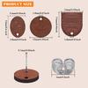 Oubaka 60pcs Wooden Earring Studs for Jewelry Making,Wooden Stud Earrings Wood Earring Posts Earring Pin Stud Bulk with 100pcs Earring Backs for DIY