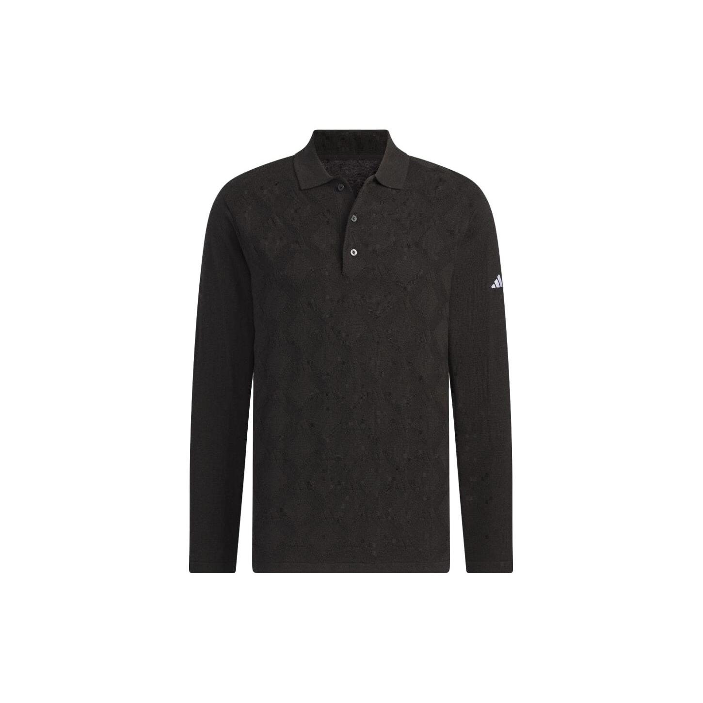 adidas Argyle Sweater Polo Black Men s HZ6079 L