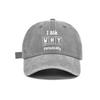 Washed Gray Baseball Cap With Science I Ask WHY Periodically Print Casual Adjustable Dad Hat For Adults