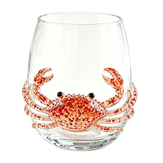 Unique Coastal Style Drinking Glass 12oz Octopus Water Cup Embossed Design Hand Painted Marine Cup for Ocean Lovers Home Bar Decor Decorative Theme