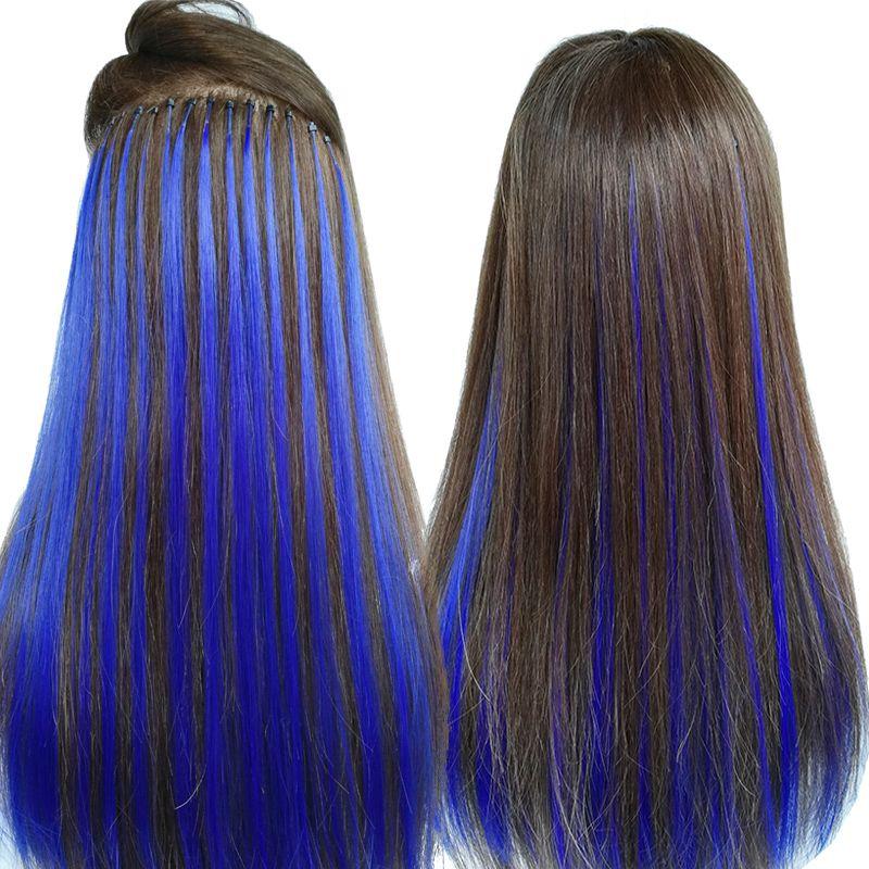 

FIBER Hair Extension Hair Band Color Gradient Highlight Stick Hair Band Invisible Seamless Ear Hanging Hair Dyeing Wig Strip 40cm(Inquire customer service)