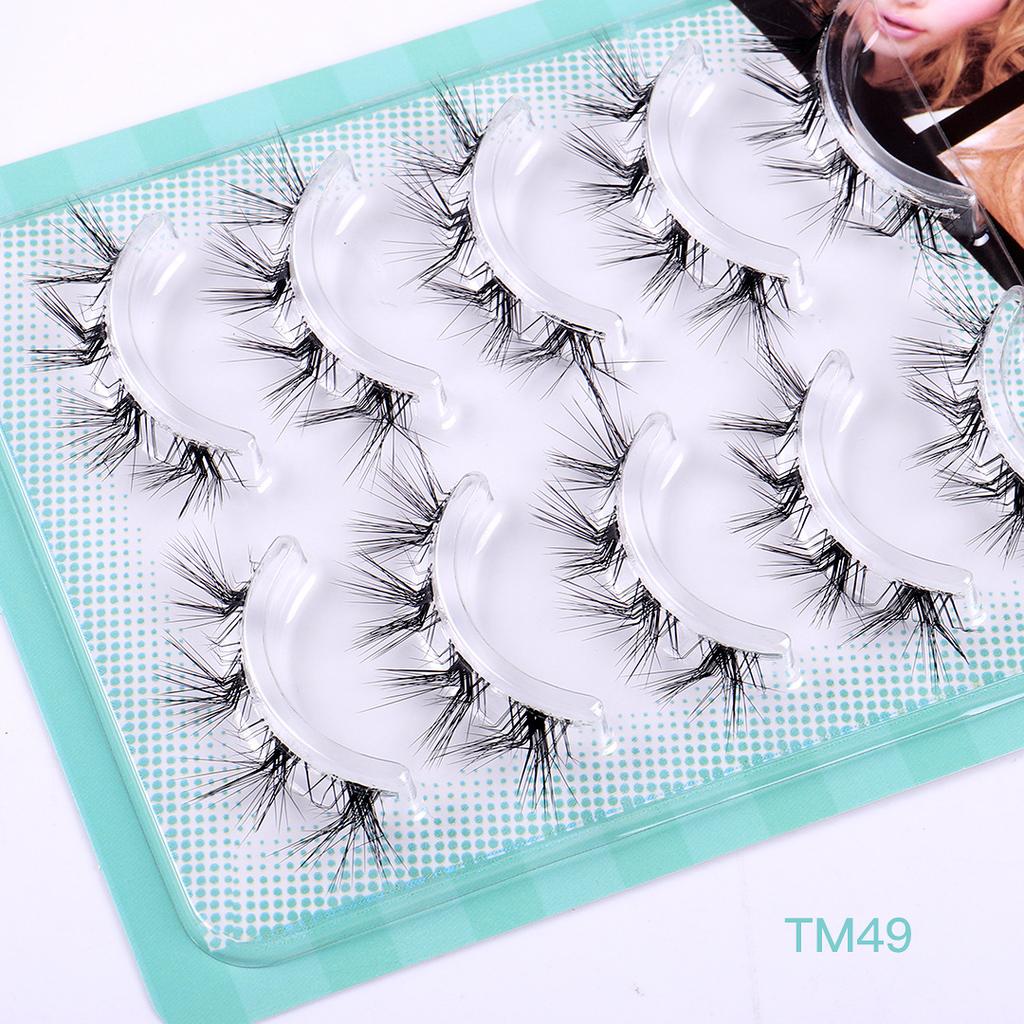 Transparent Terrier 5 Packs L-Shaped False Eyelashes Natural Comic Barbie Eyelashes Little Demon Eyelashes