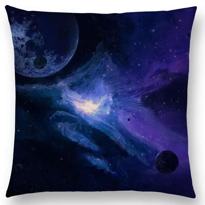Beautiful Planets Amazing Galaxies Dreamy Stars Brand New Mysterious Universe Vast Outer Space Cushion Cover Sofa Pillow Cover