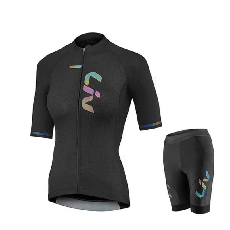 

Summer Cycling Jersey Bib Shorts Set Women 19D MTB Bicycle Short Sleeve Cycling Clothing Wear Maillot Conjunto Ropa Ciclismo S
