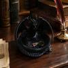 Cooles Tischornament 3D-gedruckter Drache Aufbewahrungsschale für Schmuck Schlüssel, Dekorativer Desktop-Organizer mit Gothic-Schlüsselschale Detaillierte Fantasy-Schuppen