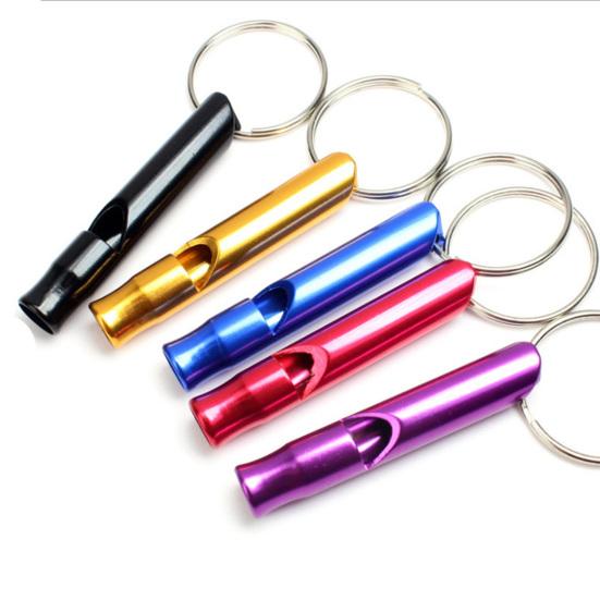 3Pcs Emergency Whistles Multifunction Super Loud Shrill Sound with Keychain Anodic Treatment Signaling