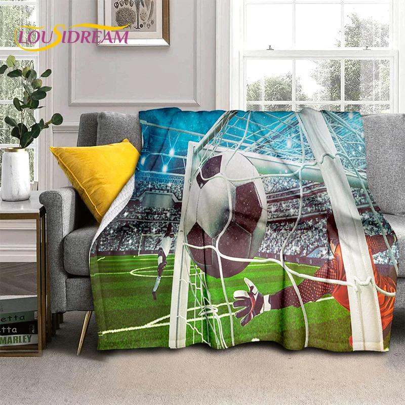 29 Stil Futbol Sahası Futbol Spor Karikatür Yumuşak Battaniye, Ev Yatak Odası Yatak Kanepe Seyahat Örtüsü Çocuk Hediyesi için Yumuşak Atma Battaniye