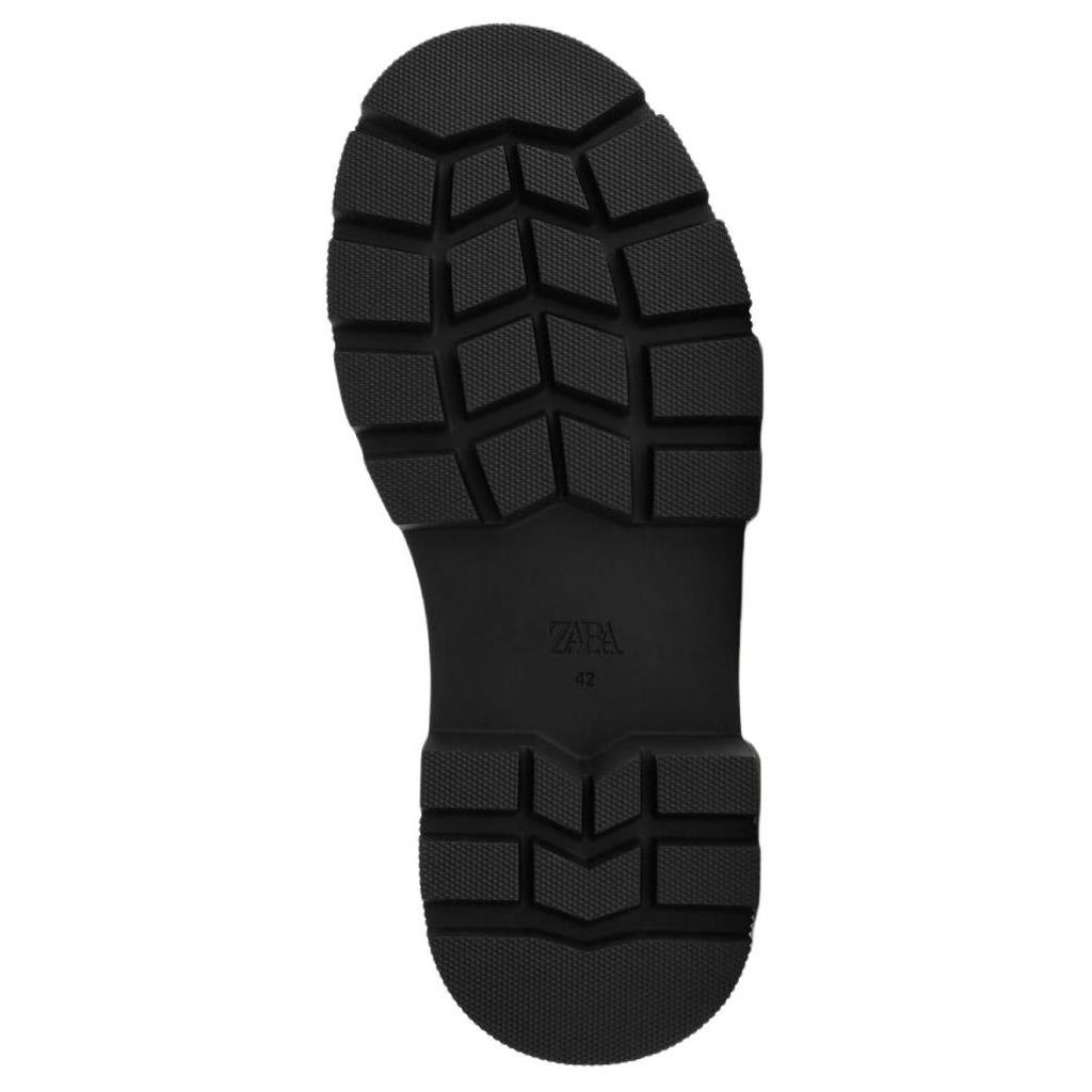 Zara Pu Lace-Up Vintage Casual Shoes Men Sneakers Black 2422620800