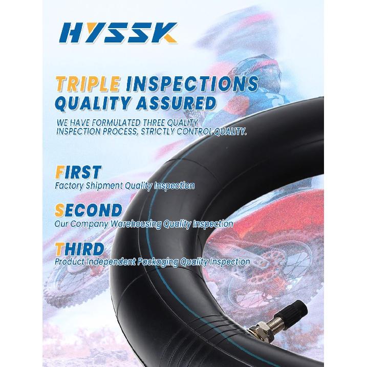 Premium Hyssk 2.75/3.00-12" Motorcycle Inner Tube For 80/100-12 SSR Dirt Pit Bike Rear Tire