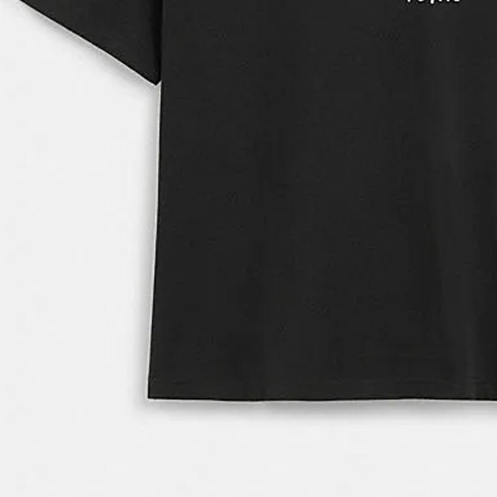 Coach Logo Letter Round Neck Short Sleeve T-Shirt Ss24 Drop Shoulder Women Tops Black CP227-BLK