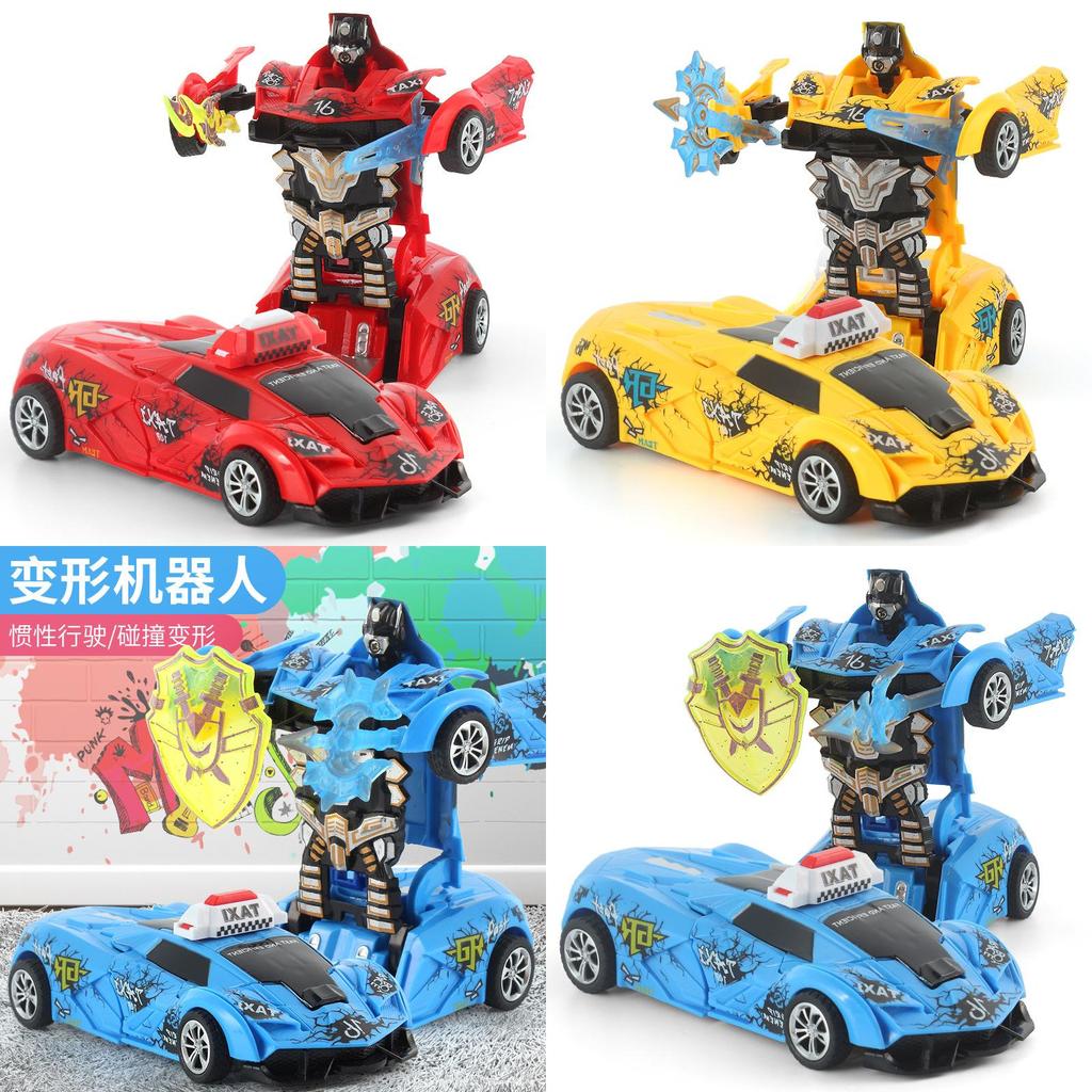 Plastic Childrens Deformation Car Toy With Inertia Drive For Early Learning And Parentchild Interaction