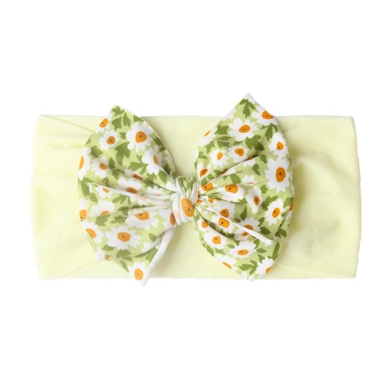 New baby headband, cute printed bow children's headscarf, thin breathable baby hair accessories