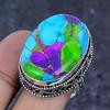 Natural Spiny Oyster Gemstone 925 Sterling Silver Jewelry Ring Size 8 ETC-13911
