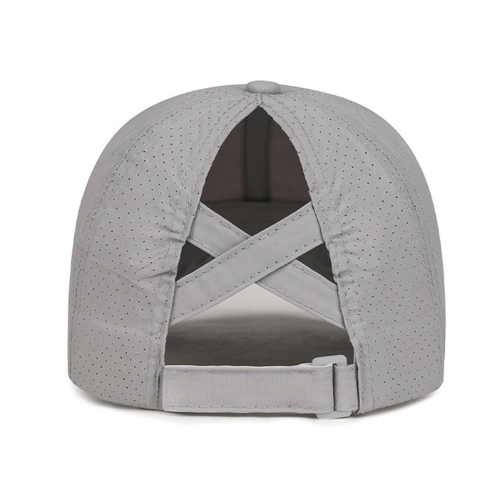 Solid Color Ponytail Baseball Cap Love Heart Snapback Hat Breathable Sunshade Sun Hat  Outdoor