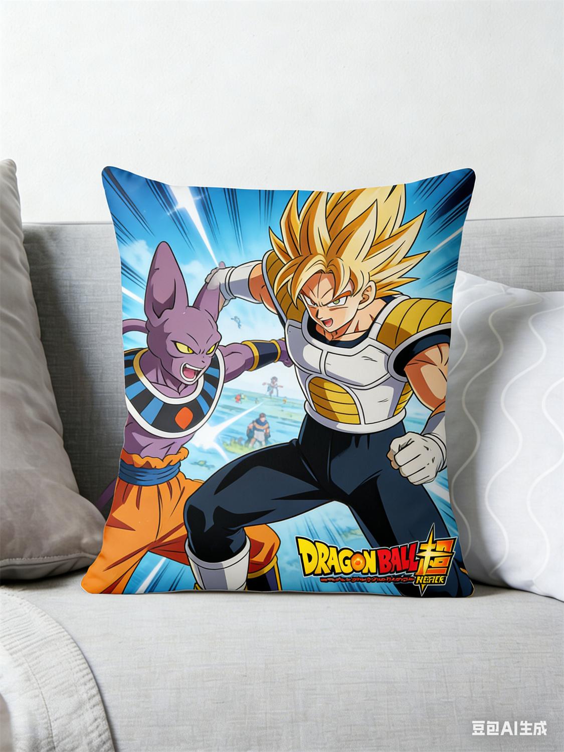 

Dragon Ball Pillow Anime Fan Favorite Goku Vegeta Print Decorative Pillow for Fans Anime Home Decor and Anime Enthusiast Sty 45x45cm
