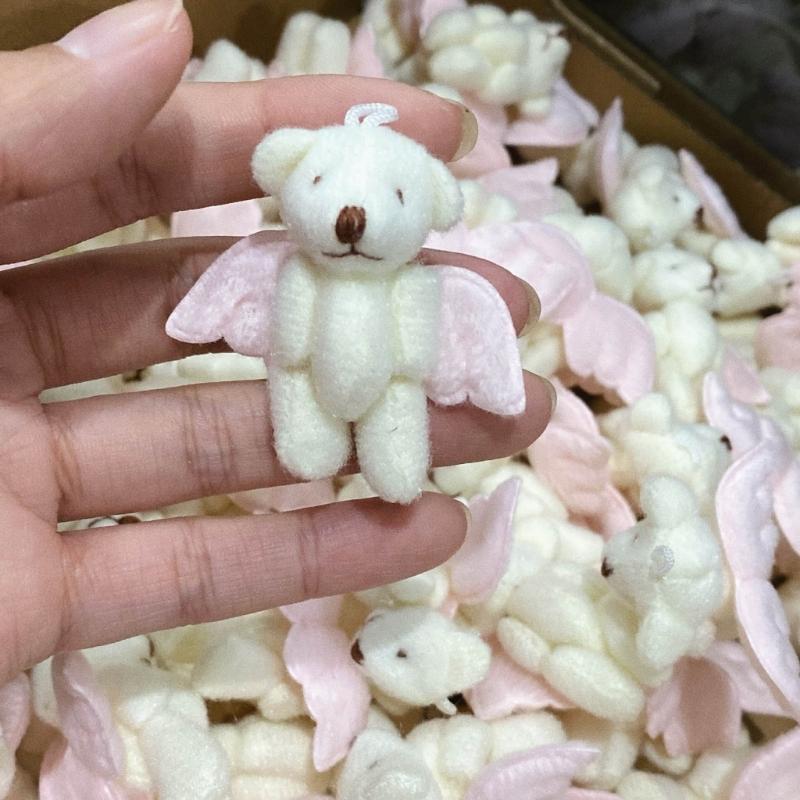 Cute Angel Bear Keychain Hanging Ornament Backpack Handbag Charm for Girls Wome