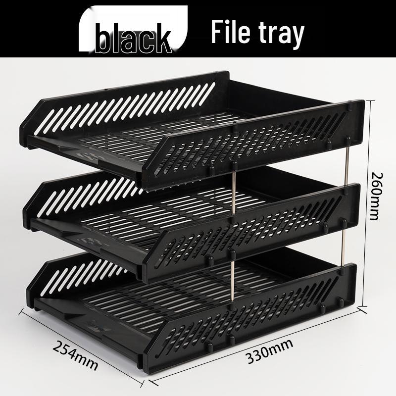 Four-Tier Desktop File Organizer with Storage Trays for Office Supplies