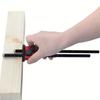 Double Head Wheel Marking Gauge - Aluminum Parallel Line Drawing Tool with Graduated Inch & MM Scale for Woodworking