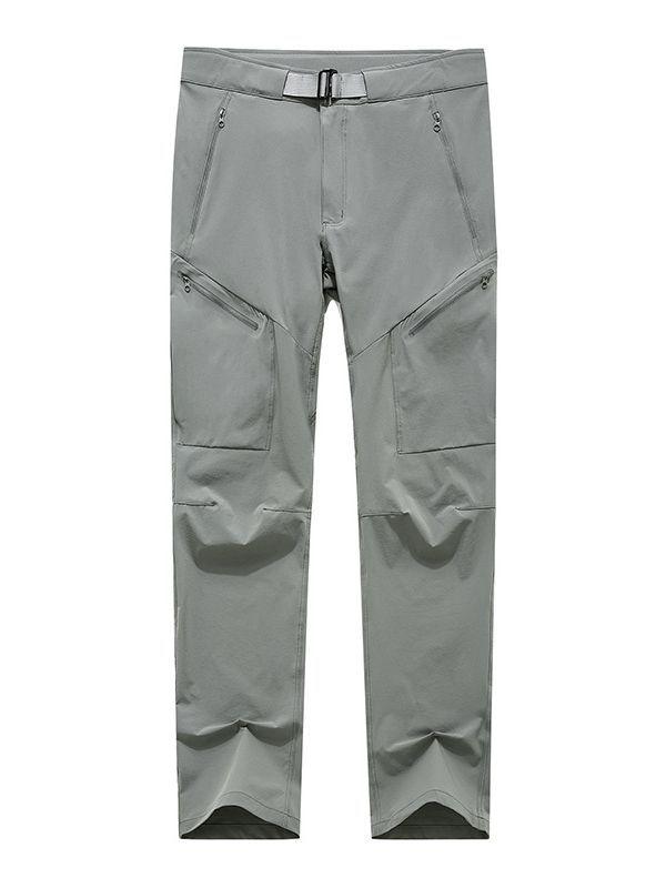 

Мужские эластичные быстросохнущие брюки для активного отдыха и походов - летние, водонепроницаемые, дышащие, повседневная длинная спортивная одежда M светло-серый